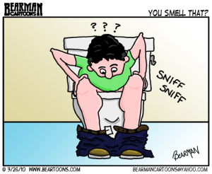 3 26 10 Bearman Cartoon Toilet smell