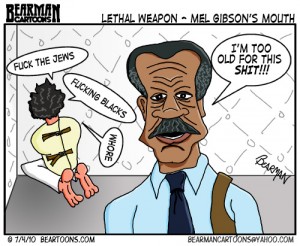 7 4 10 Bearman Cartoon Mel Gibson Danny Glover copy