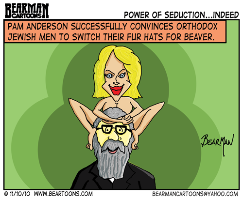 11-10-10-Bearman-Cartoon-Pam-Anderson-Israel-Fur Bearman Cartoons Pam Anderson Israeli Fur