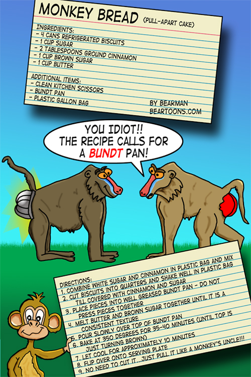 Monkey Bread Recipe Monkey Bread Recipe from Bearman Cartoons