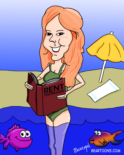 Caricature-Hillary-Rent-Textbooks Bearman Cartoons Caricature-Hillary-Rent-Textbooks Bearman Cartoons
