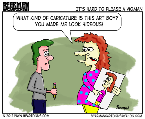 1-25-12-Bearman-Cartoon-Caricature Artists Editorial Cartoon: Life of a Caricature Artist