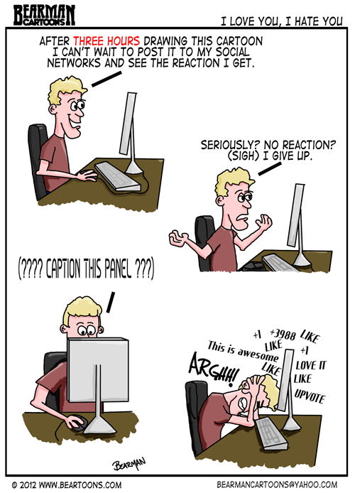 I Hate Social Media Cartoon