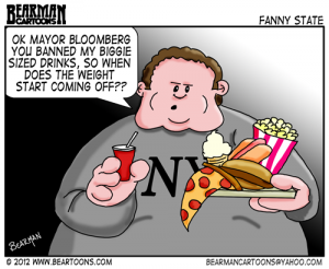 6-14-12-Bearman-Cartoon-Michael Bloomberg Soda Ban