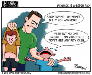 6-28-12-Bearman Cartoon Bullying Victim Donations
