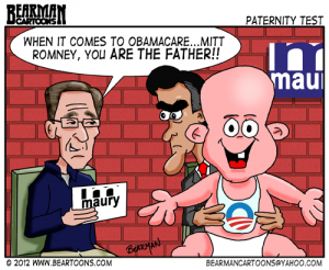 7-12-12-Bearman-Cartoon-Maury Povich Mitt Romney Obamacare