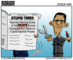 7-19-12-Bearman-Cartoon-Obama and Romney Censor Reporters