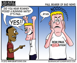 8 13 12 Bearman Editorial Cartoon Mitt Romney Wrong Paul Running Mate