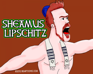 Sheamus Lipschitz Sign WWE Wrestler by Bearman Cartoons