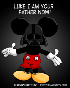 Bearman Cartoons Mickey Mouse as Darth Vader