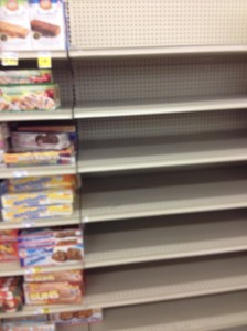 Empty Twinkie Shelf