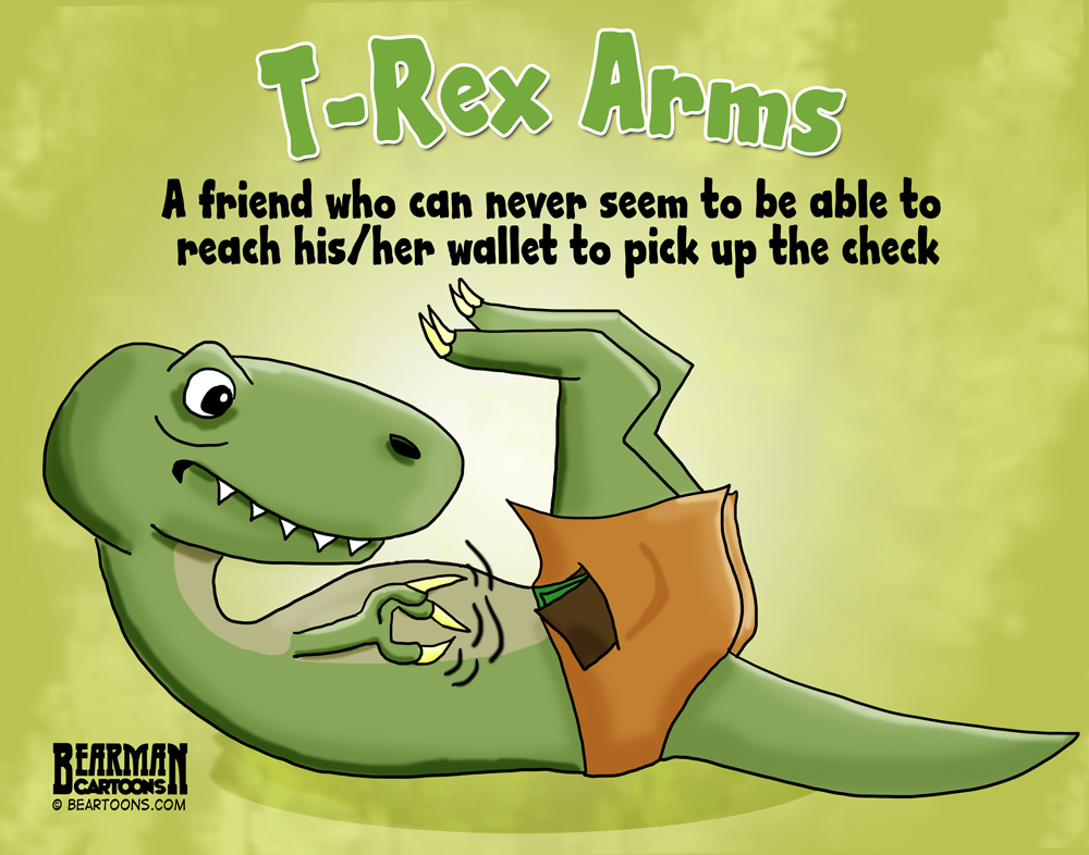 I call this dinosaur arms....but I guess T-Rex arms would be more accurate....