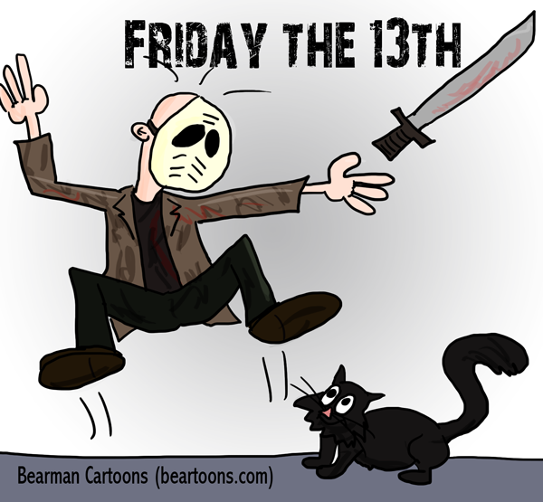 Happy Friday the 13th - Bearman Cartoons